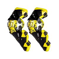 SCOYCO Racing Knee Guards,PP PE Hard Collision Avoidance Crashproof Rotatable Bionic Designed for Moto/ATV/BMX (Yellow)