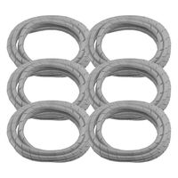 6 Pack MD Premium 8' Cord Cover Prevents Cord Tangling - Silver