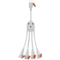 Conntek 03411 U.S. 2 Prong Power Splitter 1 to 4 Outlets with Snap Pop
