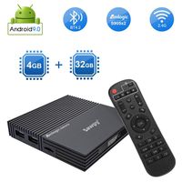 Android tv Box 9.0, Sawpy A95X F2 Android 9.0 tv Box 4GB RAM + 32GB ROM Quad-core Cortex-A53 64bit 4K 2.4GHz WiFi Bluetooth 4.2 USB 3.0 Smart TV Box with Remote Control via Smart Phone