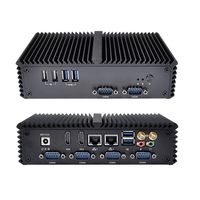 Qotom Mini PC Q350P with 4G RAM 128G SSD, Core i5-4200U Processor, Fanless Mini Industrial PC with 2 LAN and 6 COM Port