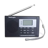 Gnc33Ouhen FM Radio Receiver HRD-1032 Mini Portable Digital Tuner Stereo Full Band AM/FM/SW Radio Receiver Alarm Clock for Teaching Testing Exam