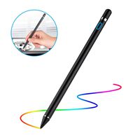 BONBON Stylus Pen Compatible for Apple iPad Digital Pen with Ultra Fine Tip Stylus for iPhone Samsung Smartphones Tablets, Drawing and Handwriting on Touch Screen -Black
