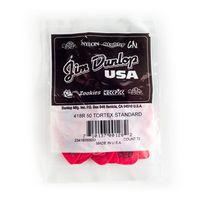 Dunlop Tortex Standard, 0.50mm, Red Guitar Pick, 72 Pack
