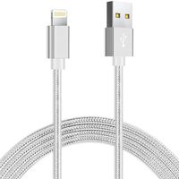 Boost 6FT Charging Cord Nylon Braided Extra-Long 2M Cable Wire, Fast Charge Cord & Data Sync Compatible with Cell Phone XR XS MAX X iPhone 8 8Plus 7 7 Plus 6 6S Plus SE Tablet-iPad2 Mini