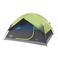 Coleman 6-Person Dark Room Sundome Tent, Green/Black/Teal