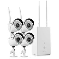 ANNKE New 4-Channel 1080P NVR Wireless Security Camera System and (4) HD 720P Weatherproof Indoor/Outdoor IP Cameras with IR Night Vision LEDs and Motion Detection