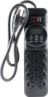 GE 7-Day Programmable Power Strip with Digital Timer, 8 Grounded Outlets (4 Timed / 4 Always On), Indoor, 15 Amp, 1800W, Easy Presets and Custom Settings for Weekly Cycle, Minute Intervals, 15077