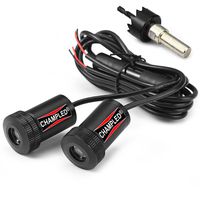 CHAMPLED for Aston Martin Laser Projector Logo Illuminated Emblem Step Courtesy Light Lighting Symbol Sign Badge LED Glow Motorcycle Performance Tuning Accessory