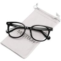 MEETSUN Blue Light Blocking Glasses for Women Men Nerd Eyeglasses Frame,Anti Eye Strain Computer Glasses for Reading Gaming (Black/Clear Lens)