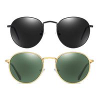 Blue Light Blocking Glasses for women Man Round Metal Anti Blue Ray for Computer Harmful Ray UV Blocker Gaming Glasses (Black Gray+Gold Dark Green Sunglasses)