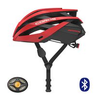 Coros Omni Smart Cycling Helmet w/Bone Conduction Audio, LED Tail Lights, SOS Alert Removable Visor | Adjustable Sizing | Connects via Bluetooth Music, Calls Navigation