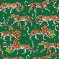 Christmas Gift Wrapping - Christmas Wrapping Paper Christmas Gift Wrap Gift Wrapping Paper Leopards Green Christmas Paper, Two Rolls, 8 Feet Each