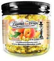 Peach 100G Ultra Premium Beamer Ice Drops Hookah Shisha Smoking Gel. Each Bowl Lasts 2-4 Hours! USA Made, Huge Clouds, Amazing Taste! Better Taste & Clouds Than Tobacco!