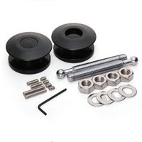 2 Pack Black Aluminum 2.44" 62MM Universal Quick Release Latch Push Button Car Hood Pins Lock Clip Kit for Hood Bumper or DIY