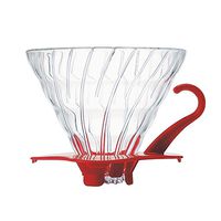Hario V60 Glass Coffee Dripper, Size 02, Red
