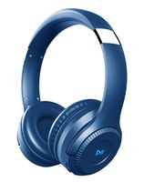 PONYBRO H2 Wireless Headphones Over Ear,Touch Control,50mm Drivers HiFi Stereo On Ear Headphones Noise Cancelling, Wireless Headset with Mic and Wired＆TF Card Mode for Cell Phones/PC/TV - Blue