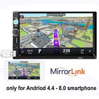 PolarLander 2 DIN 7'' Inch LCD Touch Screen Car Radio Player Support Bluetooth Hands Free 1080P Movie Rear View Camera