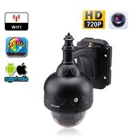 Sricam SP015 720P Wireless 1.0 Megapixel H.264 Dome Waterproof WiFi WLAN IR-Cut PT CCTV Security IP Camera - Black