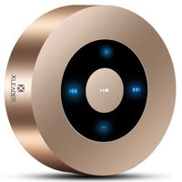[Touch Design] XLEADER SoundAngel A8 (2nd Gen) Small Wireless Bluetooth Speaker with 5W HD Sound/ 15H Playtime/Micro SD Support, for Phone/Tablet/Laptop/Gift, Gold [Official Waterproof Case Included]