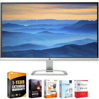 HP T3M88AA#ABA 27er 27-Inch 16:9 IPS LED Backlit 1920 x 1080 Monitor, Silver Bundle with Elite Suite 18 Standard Editing Software Bundle and 1 Year Extended Warranty