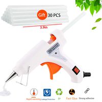 Hot Glue Gun, Hot Mini Glue Gun Kit 20W with 30pcs Glue Gun Sticks, High Temp Hot Melt Glue Gun for DIY Small Projects, Arts and Crafts, Sealing and Quick Repairs, Home and Office，Artistic Creation