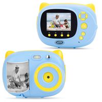 AMKOV Kids Camera Instant Print Digital Camera with Zero Ink Printing for Girls & Boys, WiFi Camera for Kids, 2.4inch LCD Display, Auto-Focusing, Auto-Flashlight, Creative Toys - Blue