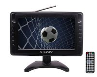 Milanix MX9 9" Portable Widescreen LCD TV with Detachable Antennas, USB/SD Card Slot, Built in Digital Tuner, and AV Inputs