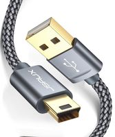 Mini USB Cable, JSAUX 2 Pack (3.3ft+6.6ft) USB 2.0 Type A to Mini B Charger Nylon Braided Cord Compatible with GoPro Hero 3+, PS3 Controller, MP3 Player, Dash Cam, Digital Camera, Garmin Nuvi GPS etc.