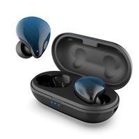 DOSS ICON True Wireless Earbuds, Stereo Sound, 30 Hours Playtime, Bluetooth 5.0, One-Step Pairing, Touch Control, Passive Noise Canceling, IPX5 Waterproof for Outdoor and Indoor Activities-Blue