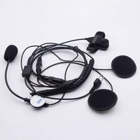 SUNDELY Open Half Face Helmet Headset/Earpiece for Cobra Radio MT110 FRS110 PMR300 PMR300 PR2000 2-pin