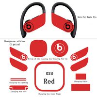 Ztowoto Decal for Beats PowerBeats Pro 2019 Waterproof Skin Sticker- Ultra Thin, Lightweight Vinyl Decal Protection (Red)