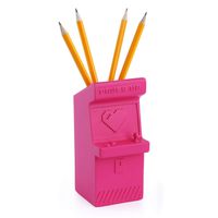 Pen Holder by Mustard | Pen Pot | Cute Pencil Holder | 90s Inspired Pen Pot for Your Desk | Retro 90s Arcade Machine Pen Pot