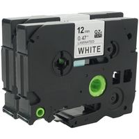 Brother TZE231 TZ-231 TZe231 Standard Laminated Tape Compatible for Brother P-Touch PT-D210, Black on White, 0.47 inch (12mm) x 26.2 Feet (8m),(2-Pack, WonderTec)