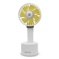 GPEL Mini Handheld Fan, USB, Desk, Oscillation, 5 Speed Small Personal Portable Stroller Table with USB Rechargeable Battery Operated Cooling Electric for Travel Office Room Household, White