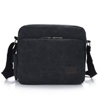 Messenger Bag for Men,FaemerTech Canvas Satchel Unisex CasualVintage Shoulder Satchel for Traveling Camping (black)