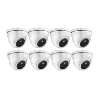TMEZON 8 Pack OSD AHD/TVI/CVI/VBS 960H Camera HD 2.0MP 1080P 2.8-12mm Varifocal Zoom 36IR LEDs Hybrid 4-in-1 Surveillance Security Camera