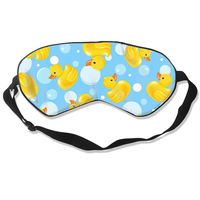 NiYoung Comfortable & Super Soft Yellow Rubber Duck Sleeping Eye Mask for Boys & Girls, Eyeshade with Adjustable Strap Lunch Break Traveling Sleeping Eye Mask Cover