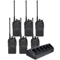 6 Pack of Motorola VX-261 UHF Two Way Radios PREPROGRAMMED with 6 Unit Charger (VAC-6058)
