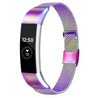 Meliya Replacement Metal Bands Compatible with Fitbit Alta/Fitbit Alta HR, Stainless Steel Metal Replacement Wristbands for Women Men (Small, 03 Colorful)