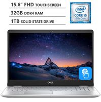 2019 Newest Dell Inspiron 15.6" Full HD LED-Backlit Touchscreen Laptop, Intel Core i5-8265U Processor up to 3.9GHz, 32GB RAM, 1TB Solid State Drive, Backlit Keyboard, Wireless-AC, Windows 10, Silver