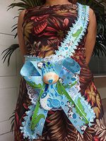 Baby Shower Mom To Be It's a Boy Sash Blue Giraffe Safari Ribbon Corsage Noah's