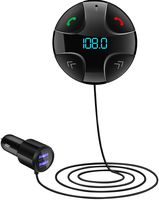 iMounTEK Wireless MP3 FM Radio Transmitter Car Charger Adapter Kit. Music Player, Hands Free Call, Hi-Fi Stereo Sound, Dual USB Ports, Micro TF Card & USB Flash Drive - Works W/All Smartphones