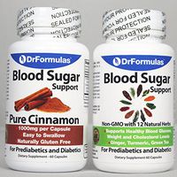 DrFormulas Blood Sugar Support | Diabetes Health Pack Supplements for Kids & Adults Glucose, Insulin & Cholesterol Control with Cinnamon Cinsulin, Turmeric, Vitamins Vital Nutrients
