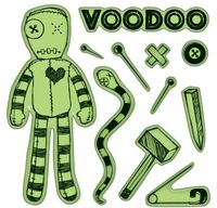ShopForAllYou Stamping & Embossing Voodoo Doll Pins, Snake Hex Vex Cling Rubber Stamp