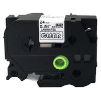 White on Clear Label Tape Compatible for Brother TZ TZe 155 TZe-155 TZ-155 24mmx8m(1"x26.2')