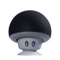 Sudroid Mushroom Mini Wireless Portable Bluetooth 4.1 Speakers with Mic for Smartphones (Black)
