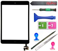 Prokit for Black iPad Mini Touch Screen Digitizer Complete Assembly with IC Chip & Home Button Replacement with SlyPry Opening Tool kit Ships from CA USA