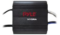 Pyle 2-Channel Marine Amplifier Receiver - Waterproof and Weatherproof Audio Subwoofer for Boat Stereo Speaker & Other Watercraft - 400 Watt Power, Wired RCA, AUX and MP3 Audio Input Cable