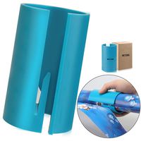 Wrapping Paper Cutter, WeTong Magic Sliding Paper Roll Cutters Trimmer Tool Quick Cutting Sticker in Seconds for Christmas Sticker Papers (Green) - 10 x 6 cm